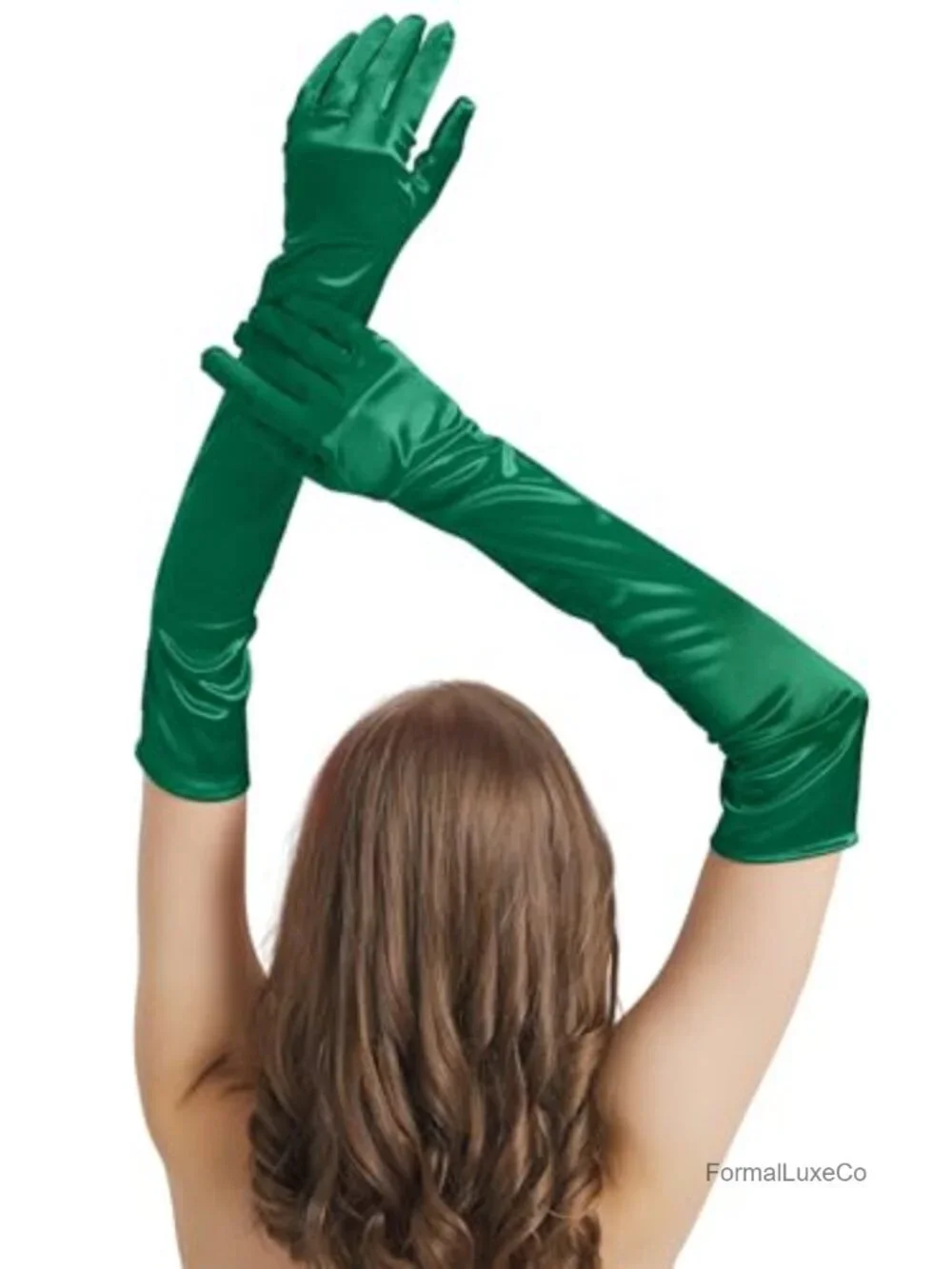 Women's Long Satin Opera Gloves Elbow Length Formal Costume Accessory